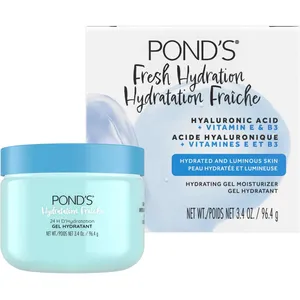 PONDâ€™S Hyaluronic Acid, Vitamin E & B3 Gel Moisturizer for 24-Hour Hydration, 3.4 oz