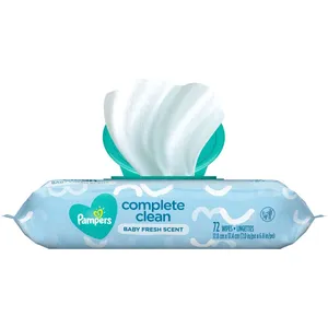 Pampers Baby Wipes Complete Clean Fresh Scent 72 Count - Gentle, Hypoallergenic, and Strong