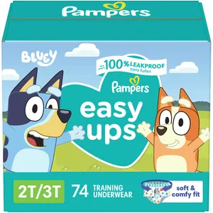 Pampers Easy Ups Training Underwear Boys Size 3 2T3T - Soft, Comfy, Leakproof Protection for Potty Training