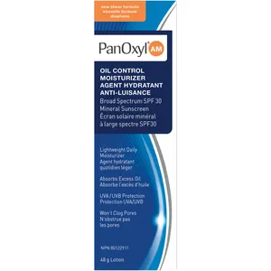 PanOxyl AM Oil Control Moisturizer 30 SPF for Oily Skin with Mineral Sunscreen