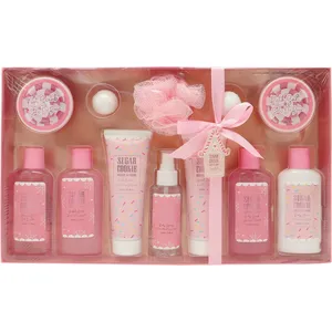 Panache Sugar Cookie 12pc Bath Set - Pink - Invigorating Sugar Cookie Scent for Ultimate Relaxation