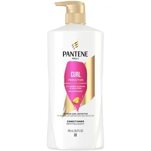 Pantene Curl Perfection Conditioner 16oz - 2X More Nutrients for 72+ Hours of Defined, Soft Curls