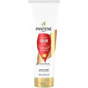 Pantene PRO-V Radiant Color Shine Conditioner 12 oz - 2X Nutrients for Shiny, Vibrant Color-Treated Hair