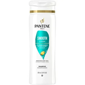 Pantene PRO-V Smooth & Sleek Shampoo for Frizzy Hair - 72+ Hours of Smoothness, Color-Safe Formula