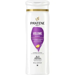 Pantene PRO-V Volume & Body 2in1 Shampoo + Conditioner, 12oz, Nourishing, Long Lasting, Color Safe