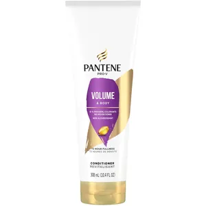 Pantene PRO-V Volume & Body Conditioner for Thin Hair - 2X Nutrients, Lasts 72+ Hours, Color-Safe