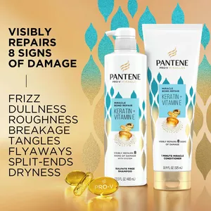 Pantene Pro-V 1 Minute Miracle Conditioner for Bond Repair with Keratin & Vitamin E 13.5 oz