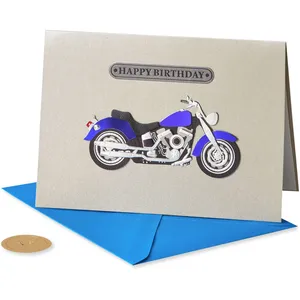 Papyrus Birthday Card for Him - Cool Motorcycle Design, 7x5 in, Premium Quality