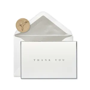 Papyrus Thank You Cards with Silver Border, 16-Count, Blank Inside for Personal Messages