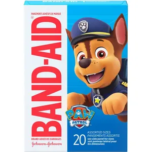 Paw Patrol Adhesive Bandages for Kids - 20 Fun, Colorful Designs to Protect Minor Cuts and Scrapes