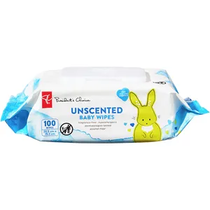 Pc Wipes 1x Unscented - Hypoallergenic, Alcohol-Free Wipes with Aloe & Vitamins for Baby's Skin