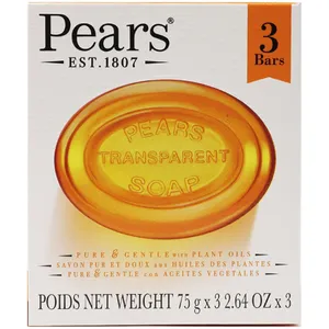Pears Transparent Soap - Gentle Cleansing for All Skin Types, Refreshing Fragrance, 125g