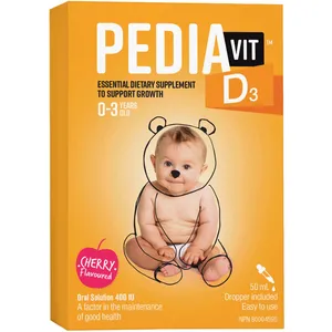 PediaVit D3 Vitamin D3 Solution for Children, 400 IU - Essential for Growth and Bone Health