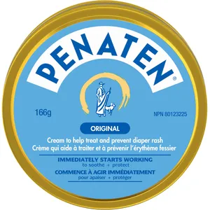 Penaten Original Medicated Diaper Rash Cream with 18.7% Zinc Oxide for Soothing Protection