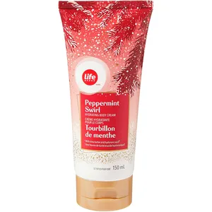 Peppermint Swirl Hydrating Body Cream with Aloe Vera & Cocoa Butter for Soft, Smooth Skin