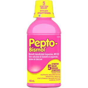 Pepto Bismol Liquid Original Flavor 480mL - Fast Relief for Nausea, Heartburn, Indigestion, Diarrhea