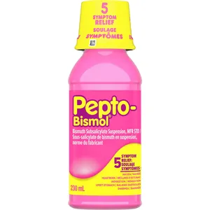 Pepto Bismol Original Liquid 230mL for Nausea, Heartburn, Indigestion, Upset Stomach, Diarrhea