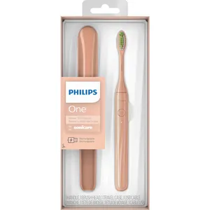 Philips One by Sonicare Rechargeable Toothbrush - Champagne Color, Ultra-Portable Design