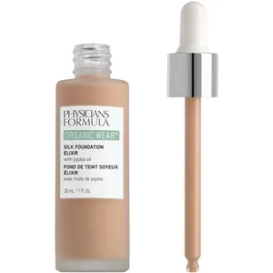 Physicians Formula Organic Wear Silk Foundation Elixir 06 Medium-to-Tan, Vegan & Cruelty-Free