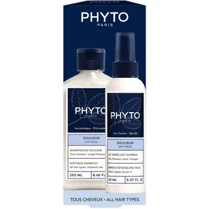 Phyto Paris SOFTNESS Shampoo & Detangling Milk Duo for All Hair Types, Family-Friendly Formula