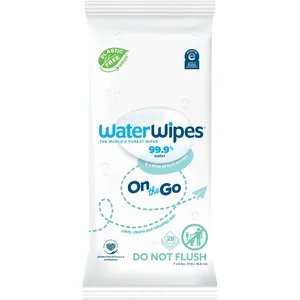 Plastic-Free Original Baby Wipes, 99.9% Water-Based, Unscented & Hypoallergenic for Sensitive Skin