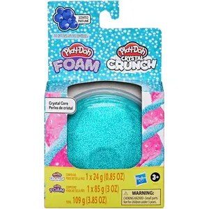 Play-Doh Foam Crystal Core Scented - Dazzling Blueberry & Hot Pink Textures for Kids 3+