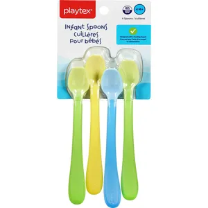 Playtex Kids Soft Tip Infant Spoons - Gentle Feeding for Babies, Ergonomic Design, Dishwasher Safe
