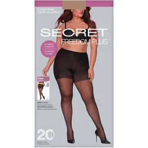 Plus Size Sheer Comfort Panty with Shadow Toe - 20 Denier Ultimate Comfort & Stretchy Waistband