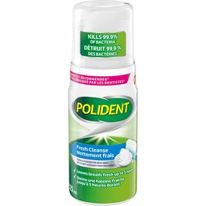 Polident Foam Fresh Cleanse Denture Cleaner 125mL - Gentle, Non-Abrasive, Kills 99.9% Bacteria