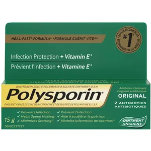 Polysporin Antibiotic Ointment HEAL-FAST® Formula 15g & 30g for Fast Healing Cuts, Scrapes, Burns