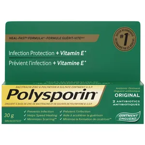 Polysporin Antibiotic Ointment - Heal-Fast Formula, 15g & 30g, Infection Protection for Cuts & Burns
