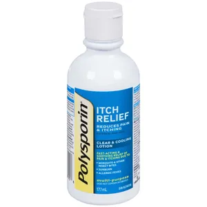 Polysporin Itch Relief Lotion 177 mL - Fast-Acting Pain Relief with Zinc Acetate for Itch Reduction