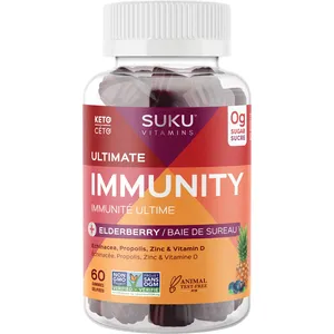 Potent Immunity Gummies with Elderberry, Echinacea, Propolis, Zinc & Vitamin D for Adults