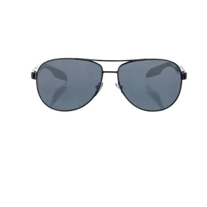Prada PS53PS Aviator Sunglasses - Silver Stainless Steel Frame with Gray Gradient Lenses
