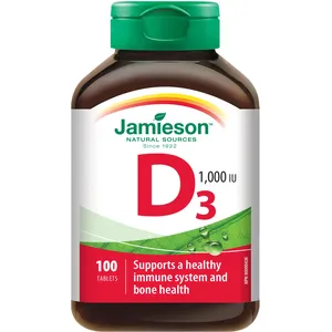 Premium Vitamin D 1000 IU Tablets for Bone Health, Non-GMO, Supports Calcium Absorption