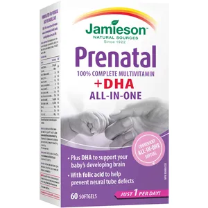 Prenatal Complete with DHA Softgels for Healthy Baby Development - 30 Softgels
