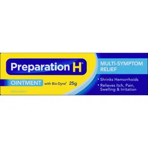 Preparation H Multi-Symptom Hemorrhoid Treatment Ointment 25g with Bio-Dyne for Fast Relief