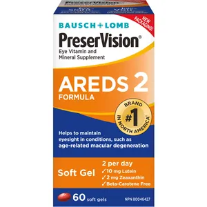PreserVision Eye Vitamin & Mineral Supplements AREDS 2 Formula 60 Soft Gels for Eye Health