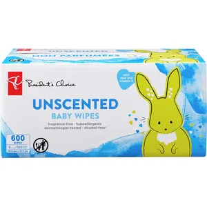President's Choice 6x Unscented Wipes for Babies - Hypoallergenic, Alcohol-Free, Dermatologist-Tested
