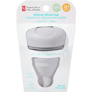 President's Choice Silicone Straw Cup for Ages 12+ Months - Collapsible, BPA Free, Dishwasher Safe