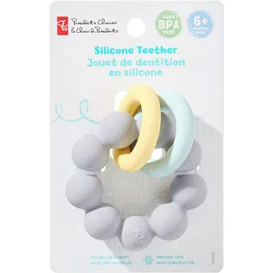 President's Choice Silicone Teether for 6+ Months - Non-Toxic, Freezer & Dishwasher Safe