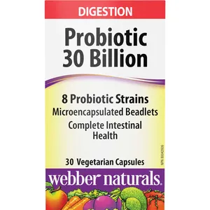 Probiotic 30 Billion with 8 Strains for Digestive Health - Vegetarian Formula, No Refrigeration Needed