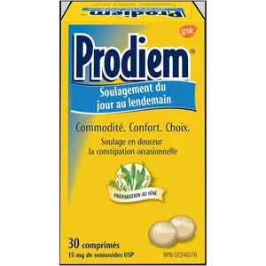 Prodiem Overnight Relief Therapy Tablets for Occasional Constipation - Fast 6-12 Hour Relief