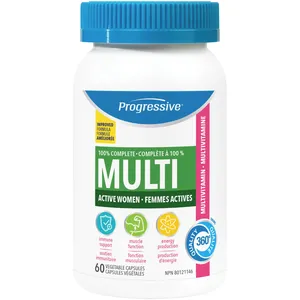 Progressive 100% Complete MultiVitamin for Active Women - Daily Nutrient Support for Women's Health
