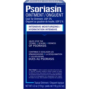 Psoriasin Coal Tar Ointment, USP 2% for Itching, Scaling, Redness Relief - Moisturizing Formula