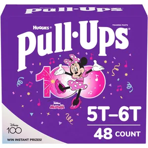 Pull Ups Girls' Potty Training Pants 5T-6T - Disney Minnie Mouse, Soft & Breathable, 48 Count