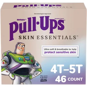 Pull-Ups Skin Essentials Training Pants for Boys, Size 4T-5T (38-50 lbs) - Soft, Leak-Free Comfort