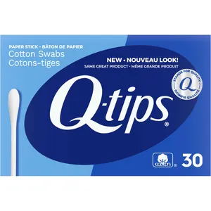 Q-Tips Cotton Swabs 30 ct - Versatile Beauty & Personal Care Tool for On-the-Go Use