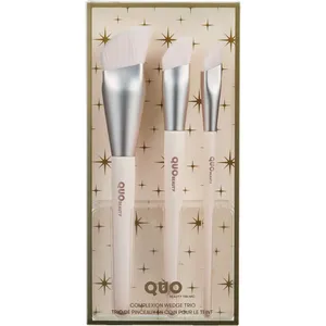 Qb Complexion Wedge Trio - Versatile Makeup Brushes for Flawless Blending and Application