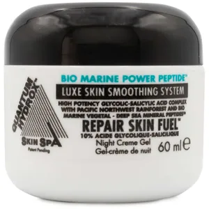 Quantum Hydrox REPAIR SKIN FUEL Night Crème Gel - Firming 10% Glycolic Acid with Biomarine Peptides